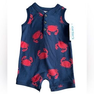 NWT Carter's Crab Romper